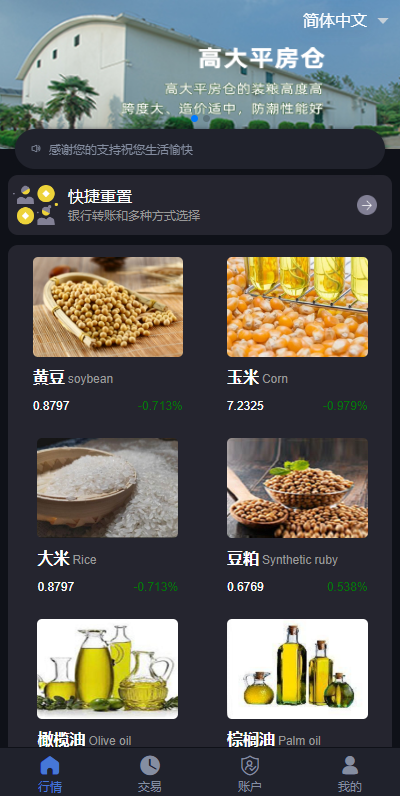 新版微交易 二开版微交易系统 重构版海外微盘系统 粮食微盘系统 K线正常 二开微盘